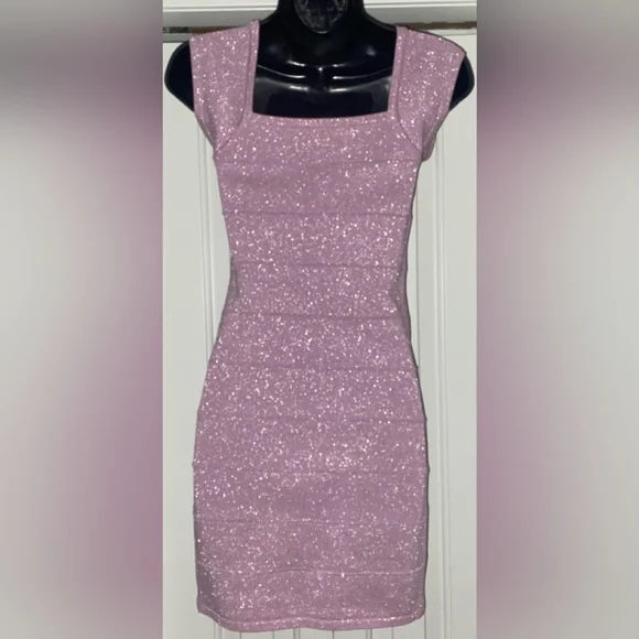 Forever 21 Shimmering/Sparkling Pink Dress Size S - Picture 4 of 5